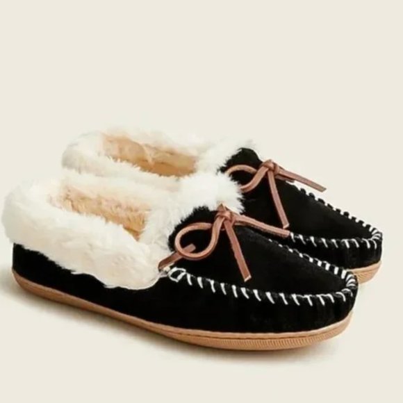 NWT j crew suede lodge moccasins size 7 - Picture 1 of 2